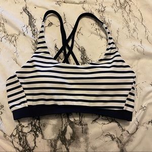 Venice Beach stripe bikini top